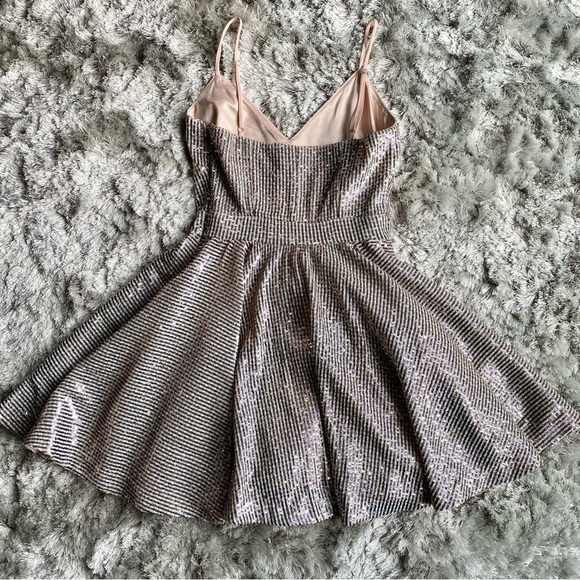Bebe NWT Gorgeous, Sparkle Fit & Flare Dress Size 4 - Picture 8 of 11